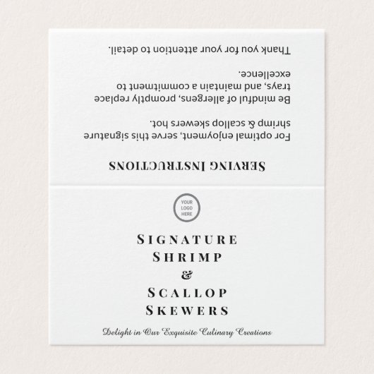 Minimalistisches Logo-Label für Buffet-Disc (Außenseite Aufgefaltet)