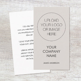 Minimalistisches Logo-Light Grau Visitenkarte
