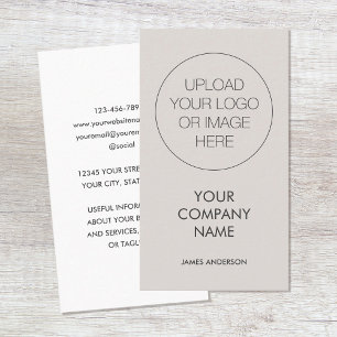 Minimalistisches Logo-Light Grau Visitenkarte