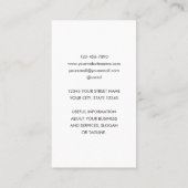 Minimalistisches Logo-Light Grau Visitenkarte (Rückseite)