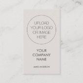 Minimalistisches Logo-Light Grau Visitenkarte (Vorderseite)