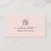 Minimalistisches Logo-Make-up Visitenkarte (Vorderseite)