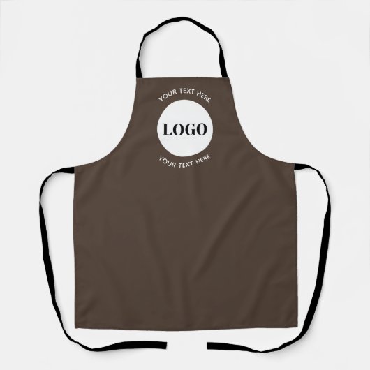 Minimalistisches Logo mit Text Business Schürze (Vorderseite)