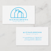 Minimalistisches Logo mit zwei Häusern in einem Ha Visitenkarte (Vorne/Hinten)