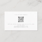 Minimalistisches Logo QR Code Yoga Business Card Visitenkarte (Rückseite)