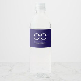Minimalistisches Logo-QR-Geschäfts-Branding-Label Wasserflaschenetikett