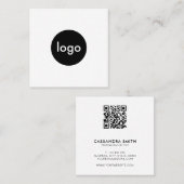 Minimalistisches Logo Quadratische Visitenkarte (Vorne/Hinten)