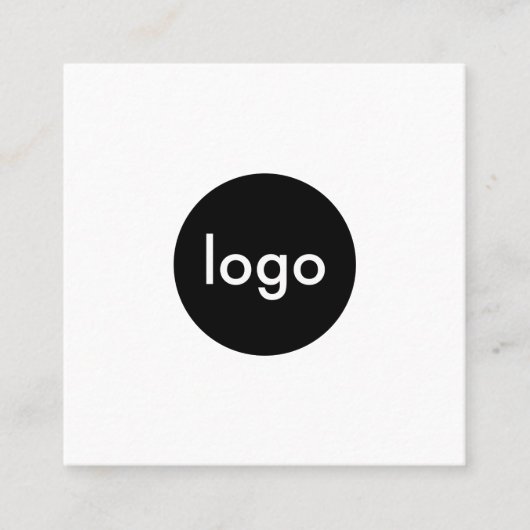 Minimalistisches Logo Quadratische Visitenkarte (Vorderseite)
