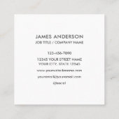 Minimalistisches Logo Quadratische Visitenkarte (Rückseite)