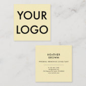 Minimalistisches Logo Quadratische Visitenkarte (Vorne/Hinten)