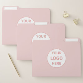 Minimalistisches Logo Rosa Papiermappe