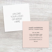 Minimalistisches Logo Rosa Quadratische Visitenkarte