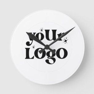 Minimalistisches Logo Runde Wanduhr