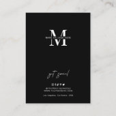 Minimalistisches Logo-Salon für  Lash-Clientdatens Visitenkarte (Rückseite)