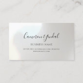 Minimalistisches Logo schwarz und weiß elegant Visitenkarte (Rückseite)