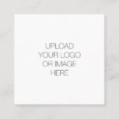 Minimalistisches Logo Schwarz-weiß Quadratische Visitenkarte (Vorderseite)