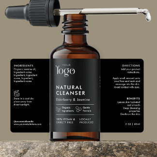 Minimalistisches Logo-Serum 2OZ-Tropfer Cosmo-Flas