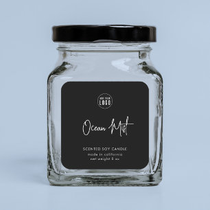 Minimalistisches Logo-Skript für benutzerdefiniert Quadratischer Aufkleber