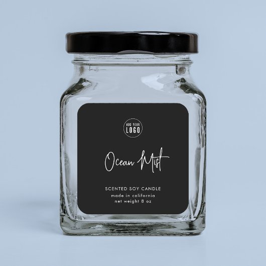 Minimalistisches Logo-Skript für benutzerdefiniert Quadratischer Aufkleber