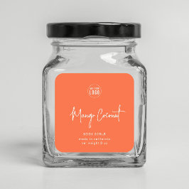 Minimalistisches Logo-Skript für benutzerdefiniert Quadratischer Aufkleber