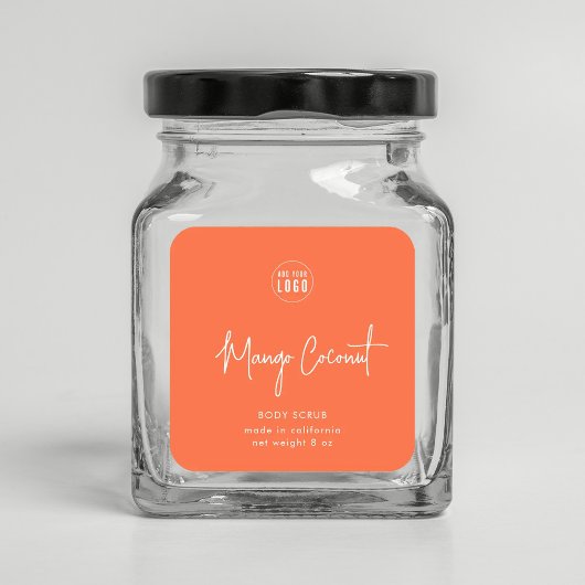 Minimalistisches Logo-Skript für benutzerdefiniert Quadratischer Aufkleber