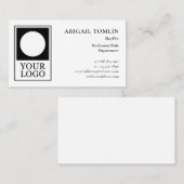 Minimalistisches Logo und Pronomen einseitig Visitenkarte (Vorne/Hinten)