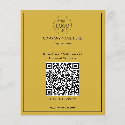 Minimalistisches Logo und QR-Code Business-Marketi Flyer (Vorne)