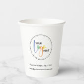 Minimalistisches Logo-Unternehmen Pappbecher (Vorderseite)