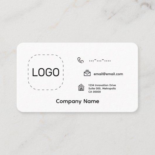 Minimalistisches Logo Visitenkarte (Vorderseite)