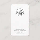 Minimalistisches Logo Visitenkarte (Rückseite)