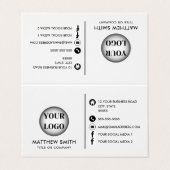 Minimalistisches Logo Visitenkarten (Außenseite Aufgefaltet)