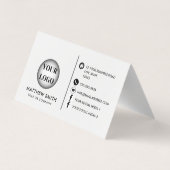 Minimalistisches Logo Visitenkarten (Rückseite)
