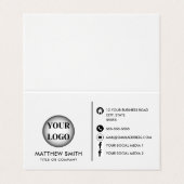 Minimalistisches Logo Visitenkarten (Außenseite Aufgefaltet)