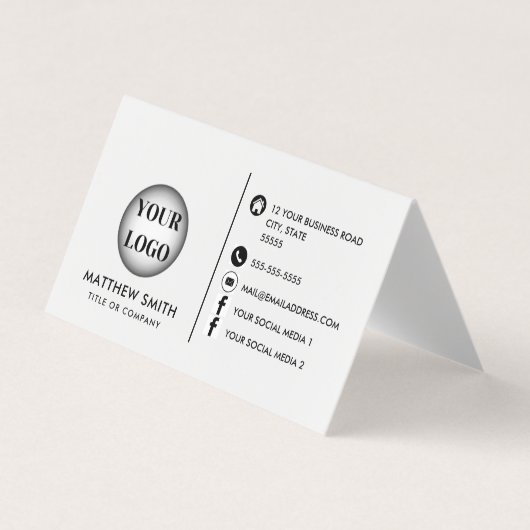 Minimalistisches Logo Visitenkarten (Vorderseite)