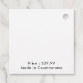 Minimalistisches Logo von Dusty Pink Business Comp Geschenkanhänger (Rückseite)