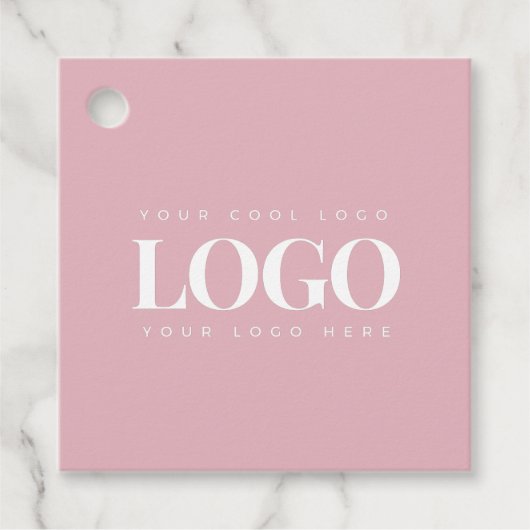 Minimalistisches Logo von Dusty Pink Business Comp Geschenkanhänger (Vorderseite)