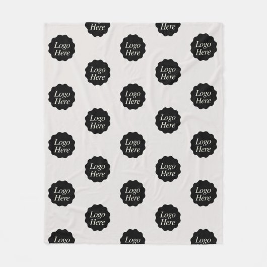 Minimalistisches Logo von Elfenbeinfarben Fleecedecke (Vorderseite)