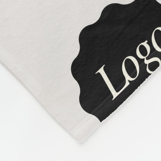 Minimalistisches Logo von Elfenbeinfarben Fleecedecke (Ecke)