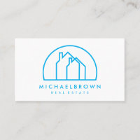 Minimalistisches Logo Zwei Häuser Halbkreis