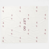 Minimalistisches "Loslassen"-Bekräftigungsmuster Fleecedecke (Vorderseite (Horizontal))