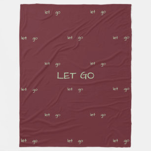 Minimalistisches "Loslassen"-Bestätigungsmuster Fleecedecke