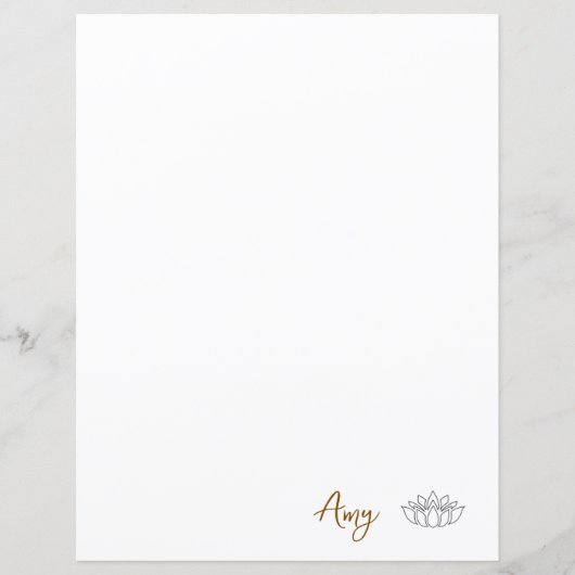 Minimalistisches Lotus Stationspapier (Vorderseite)