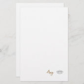 Minimalistisches Lotus Stationspapier Briefpapier (Vorne/Hinten)