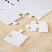 Minimalistisches Loveheart Wedding Puzzle Einladun (Seite)