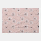 Minimalistisches Löwenzahnsamen-Muster Rosa (1) Geschirrtuch (Horizontal)