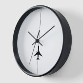 Minimalistisches Luftfahrtholz Gerahmt große Uhr (Winkel)