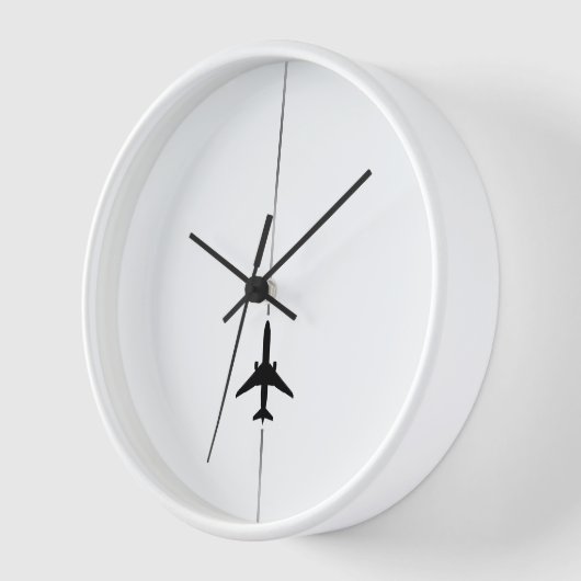 Minimalistisches Luftfahrtholz Gerahmt große Uhr (Winkel)