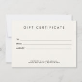 Minimalistisches Luxus-Boutique-Elfenbein-Geschenk (Rückseite)