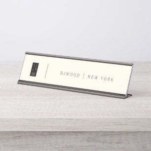 Minimalistisches Luxus-DJ-Logo Schreibtischnamensplakette