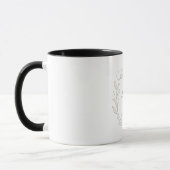 Minimalistisches Luxus-Hochzeitsmonogramm-Design Tasse (Links)